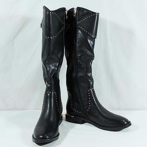 TORGEIS Women's Sydney Knee High Leather Riding Boots - Black - 6 -NIB